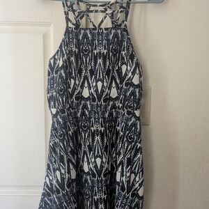 American Eagle Outfitters Black and White Halter Sundress